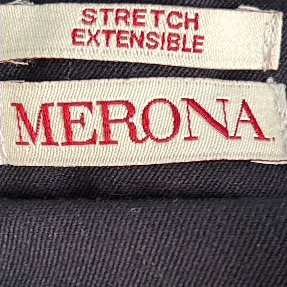 Merona Women's Navy Blue Straight Leg Dress Pants - Picture 2 of 9
